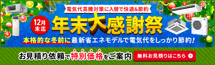 年末大感謝祭・特別割引でご案内いたします